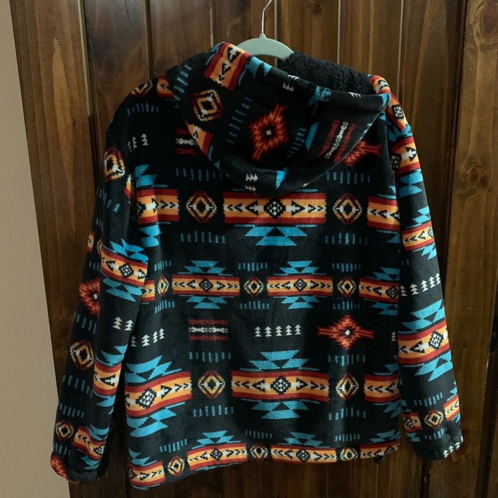 Tribal Pattern Teddy Jacket